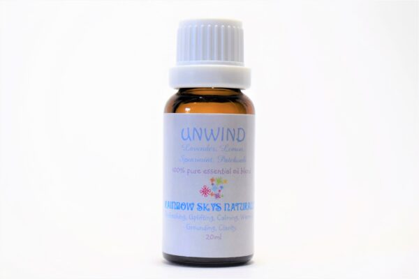 Bottle of "Unwind Blend" 100% pure essential oil